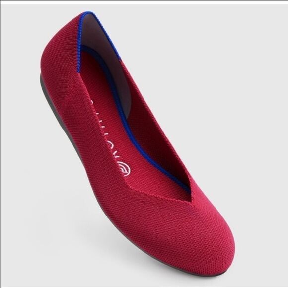 Rothy’s Scooter Red Round Toe Flats 6.5 - Picture 4 of 10